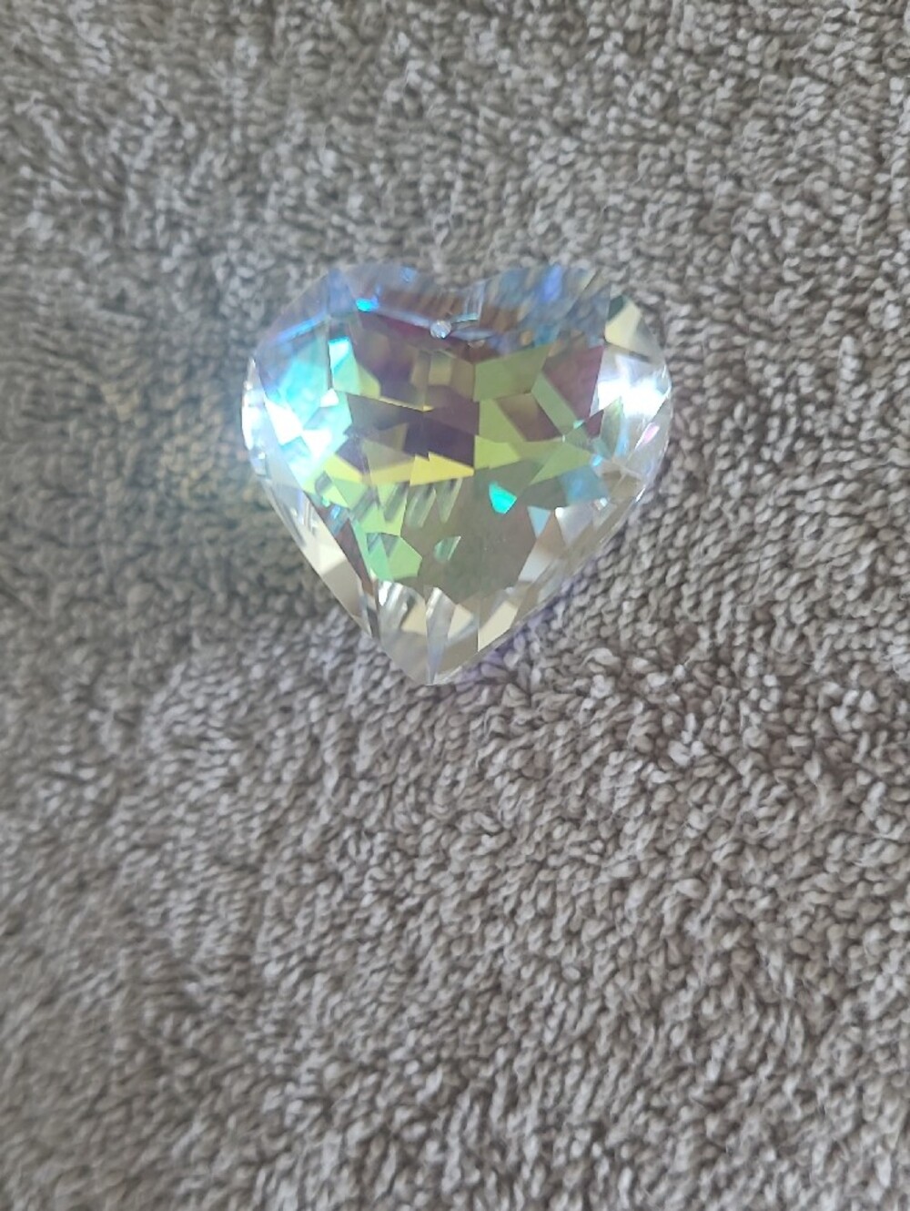 6 Heart Crystal Prism Suncatchers-NWOT